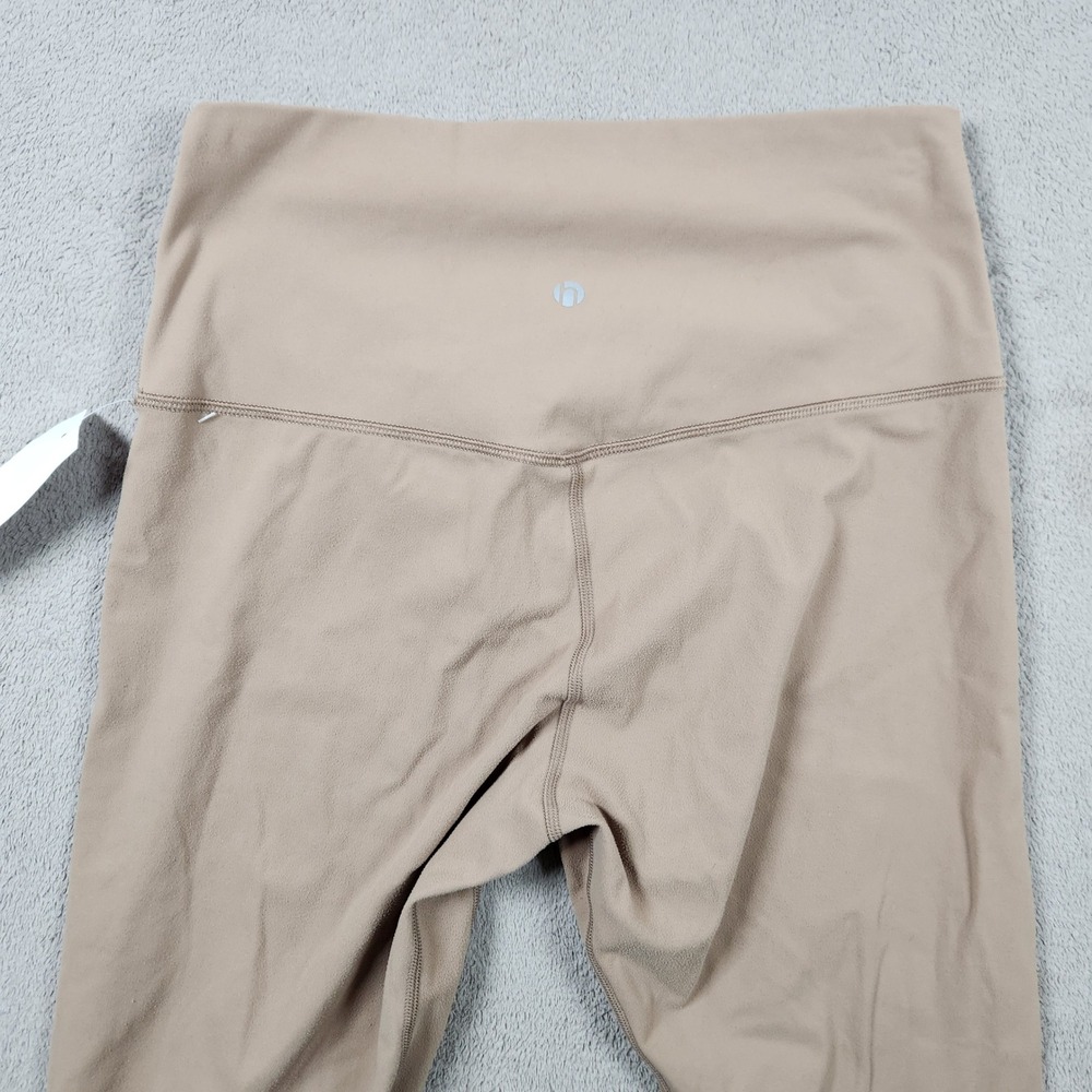 HeyNuts High Waisted Yoga Leggings Womens Size L 12 Tan 27" inseam - Picture 3 of 9